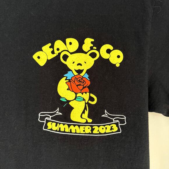 Dead & Co Summer 2023 Final Tour T Shirt Black Medium Dancing Bear Skull Roses - Picture 4 of 6
